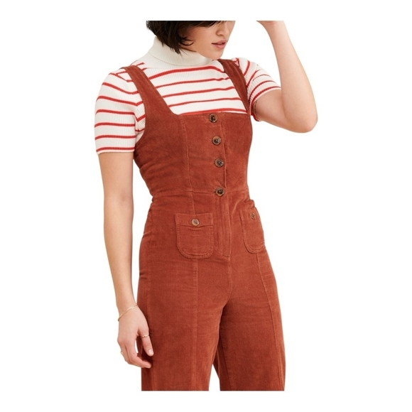 Urban Outfitters Button Front Jumpsuit Women’s Corduroy Sleeveless Jumpsuit, S - Picture 3 of 9